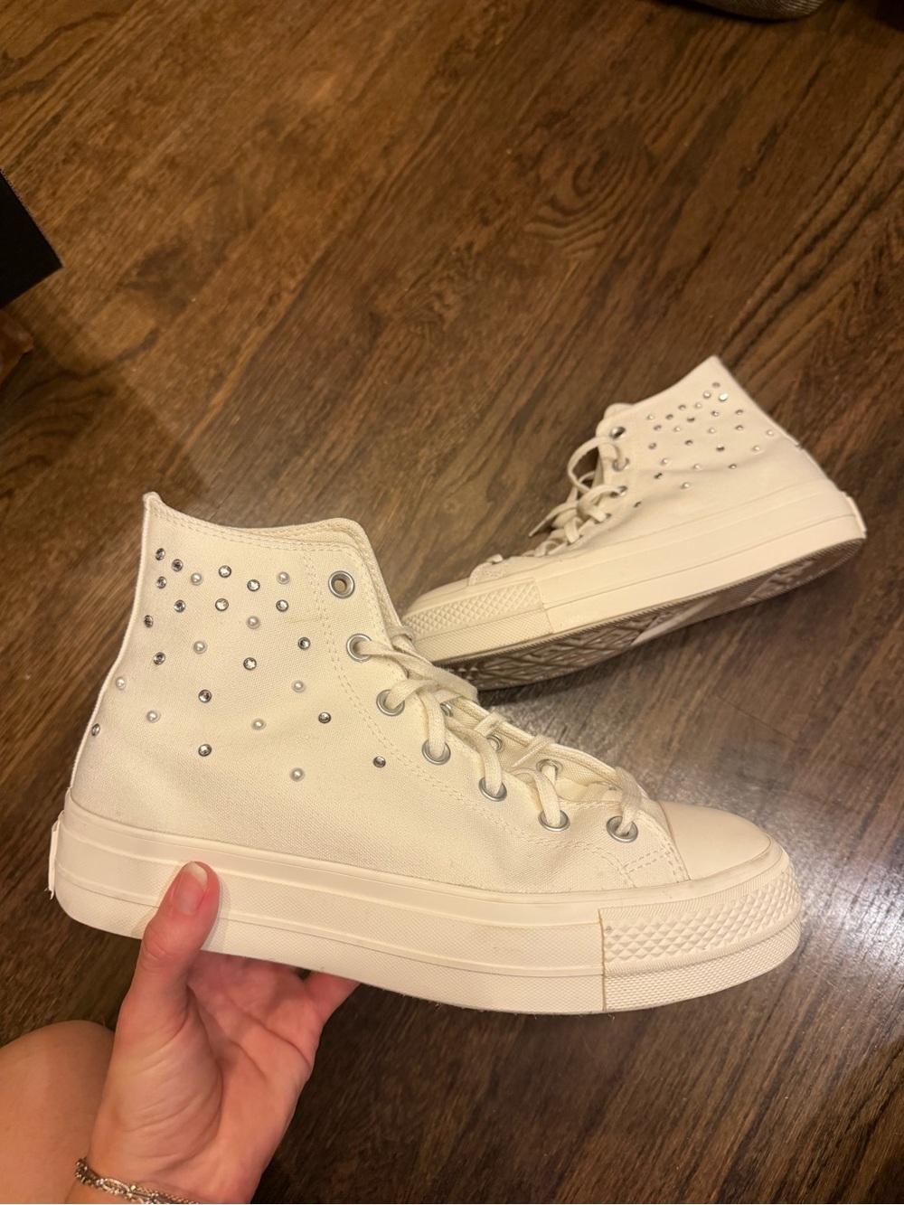 Chuck Taylor All Star Lift Platform Gems Off White size 10
